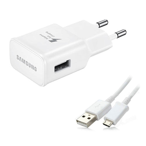 Chargeur Samsung Original 15W EP-TA200EWE + Câble microUSB ECB-DU4AWE Blanc